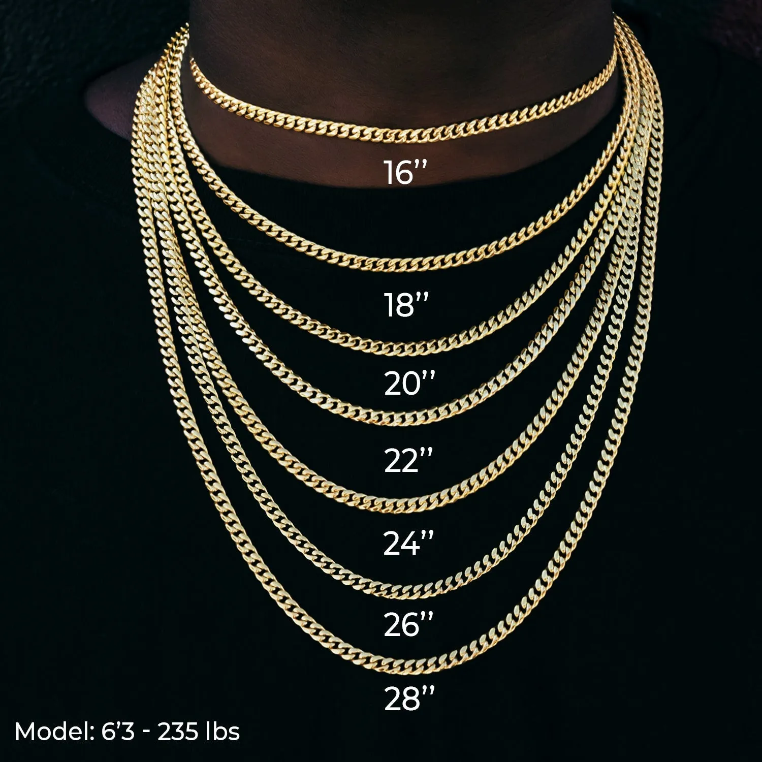 Rope Chain in Yellow Gold - 4mm