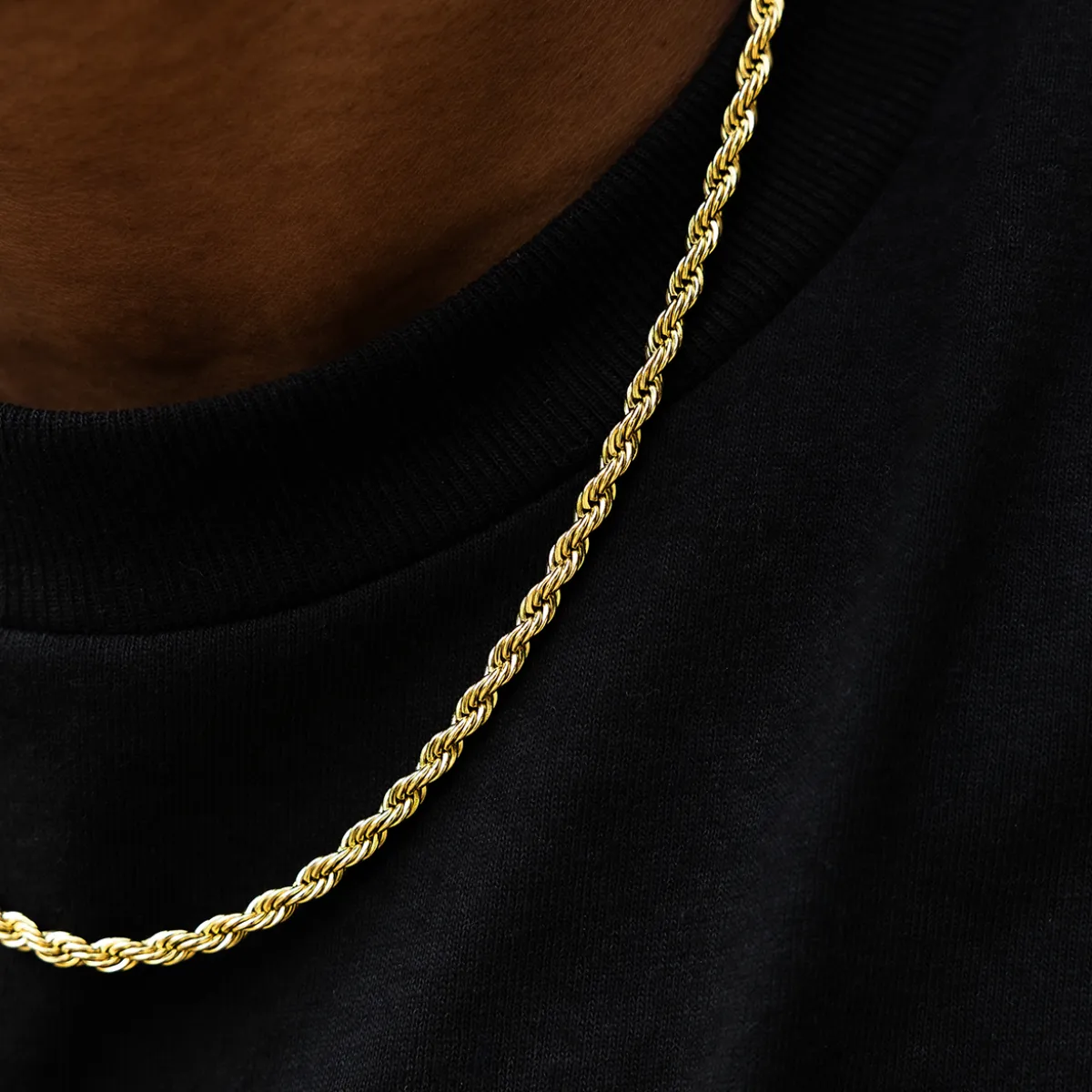 Rope Chain in Yellow Gold - 4mm