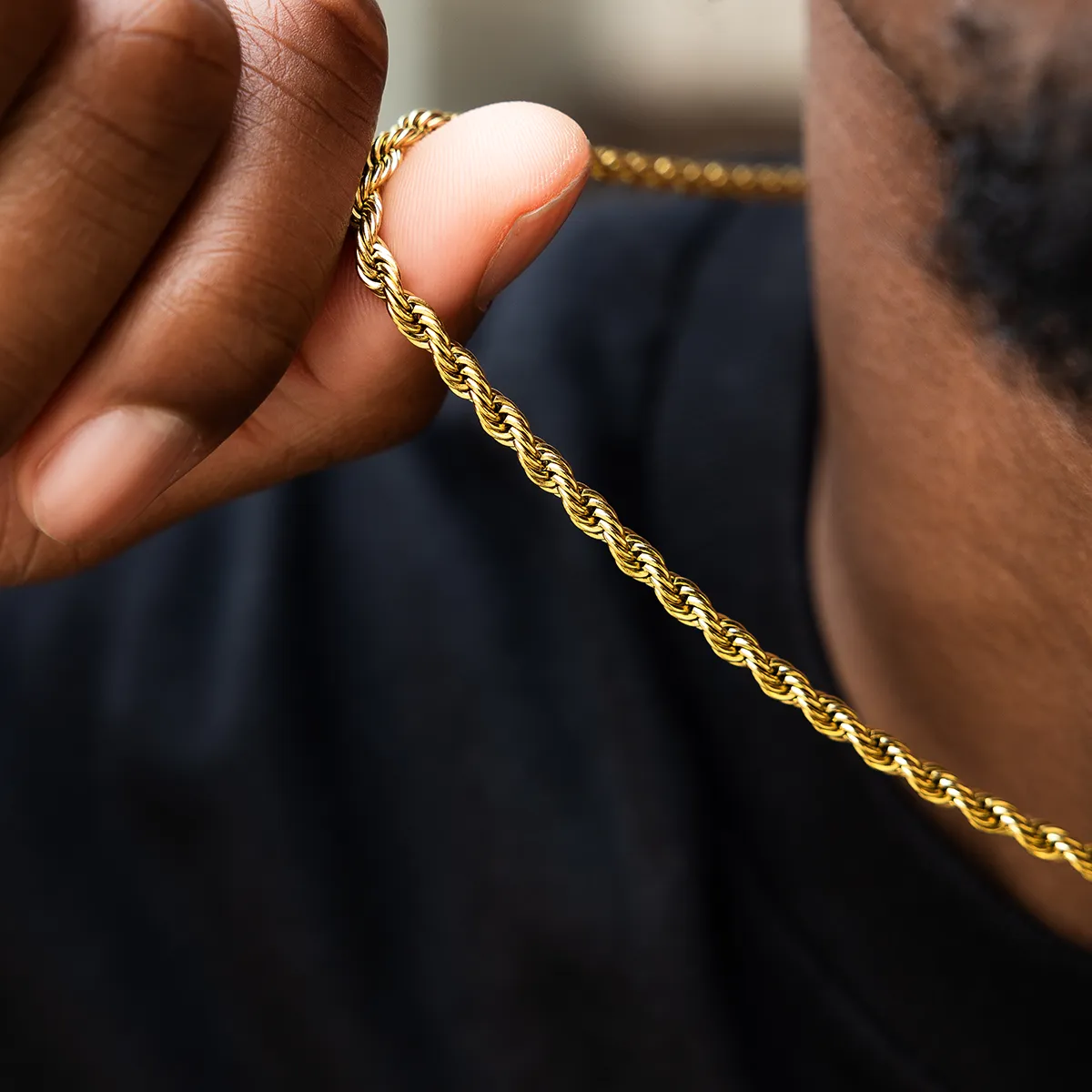 Rope Chain in Yellow Gold - 4mm