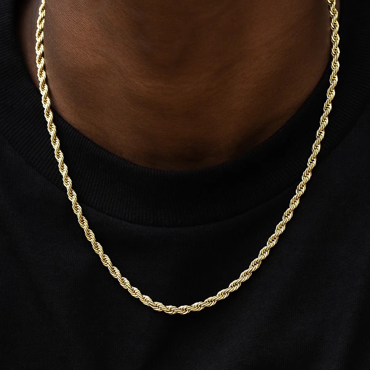 Rope Chain in Yellow Gold - 4mm