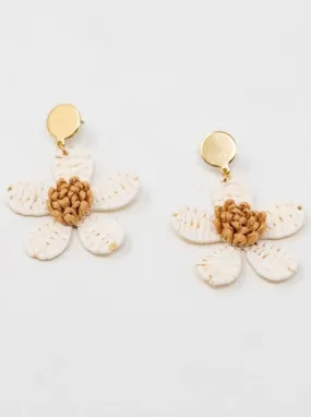 Sierra Raffia Flower Earring