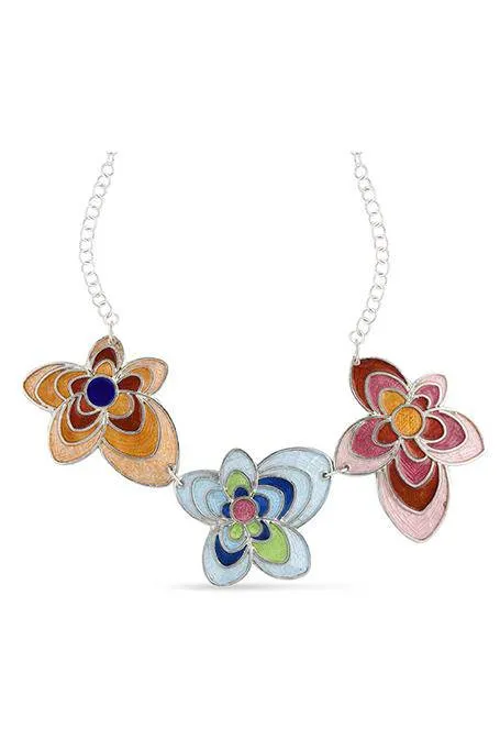 Silver - Flower Necklace