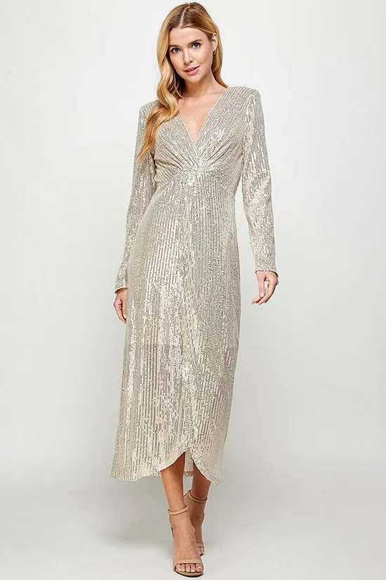 Silver Sequin Dress