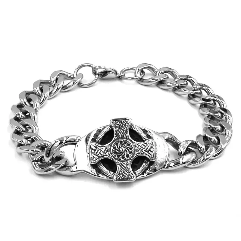 Stainless Steel Cross Bracelet