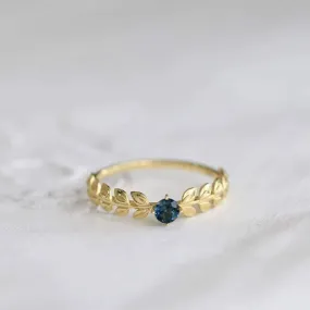 Sterling Silver London Blue Topaz Ring | 18K Gold Vermeil