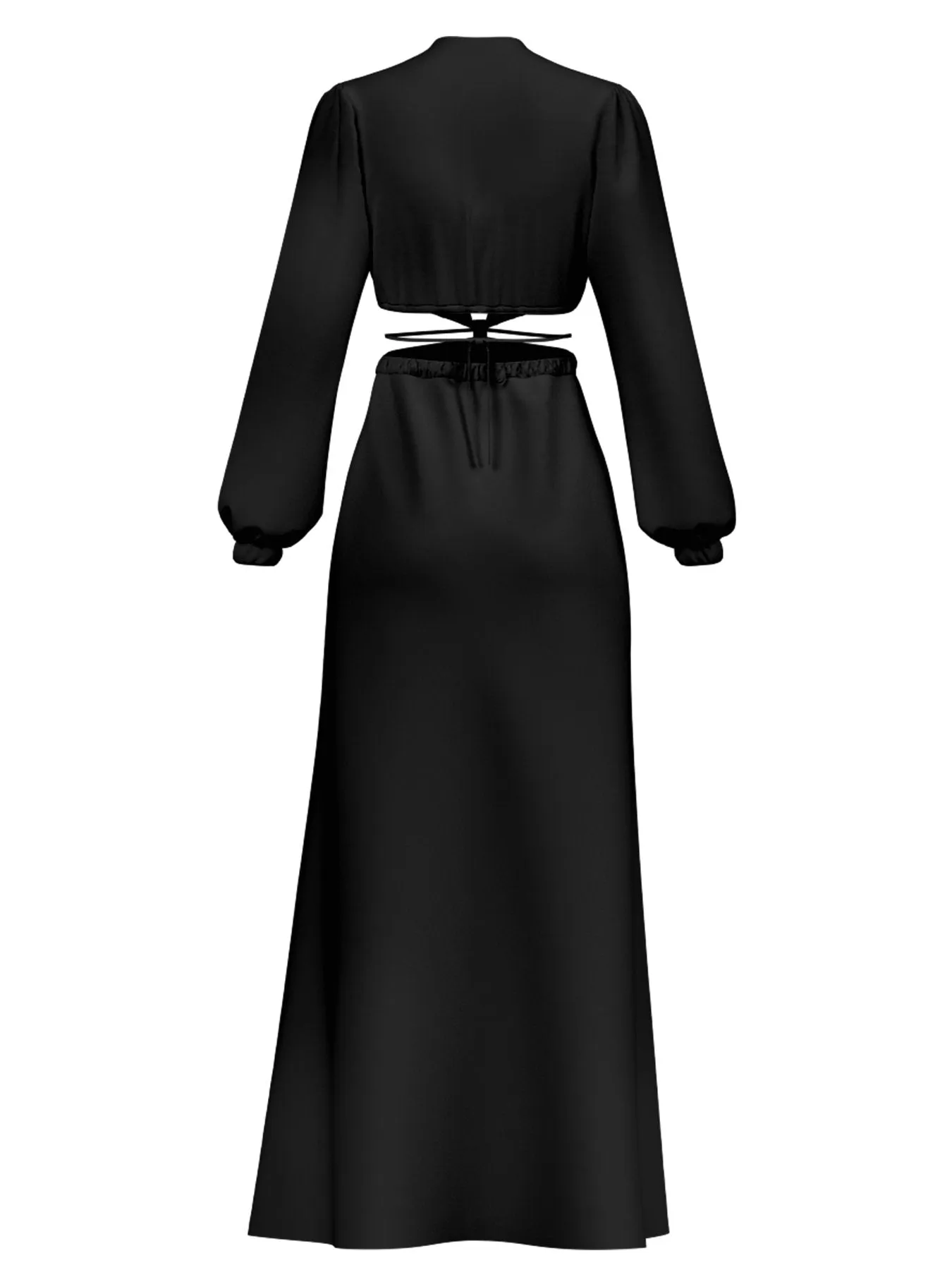 Sustainable Amal Dress - Solid Noir