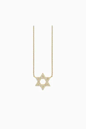 Sydney Evan Star of David Simple Necklace - Yellow Gold