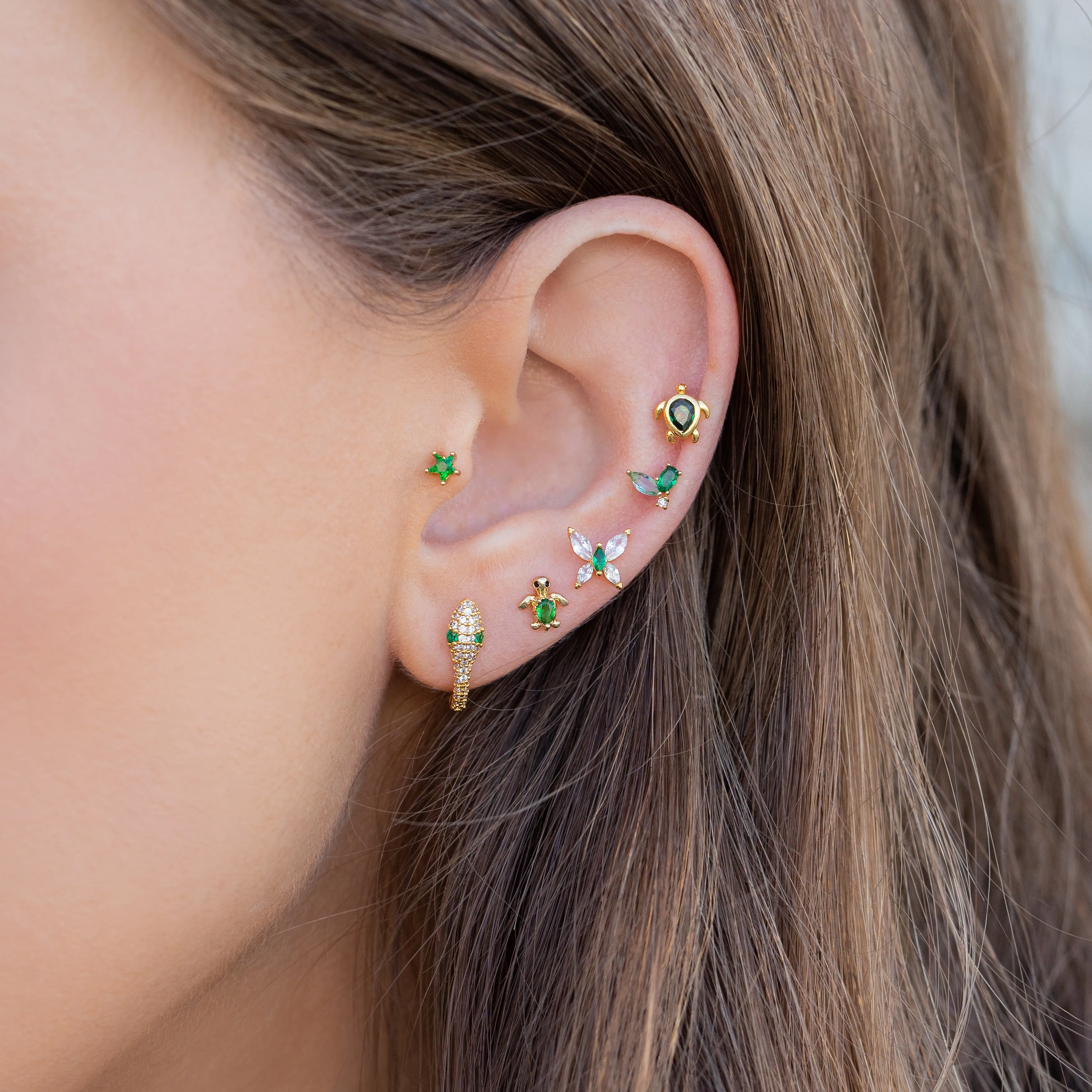 Tiny Turtle Piercing Style Earring