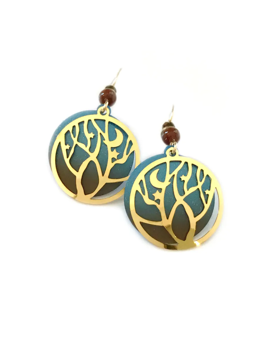 Tree, Moon & Stars Dangles by Adajio