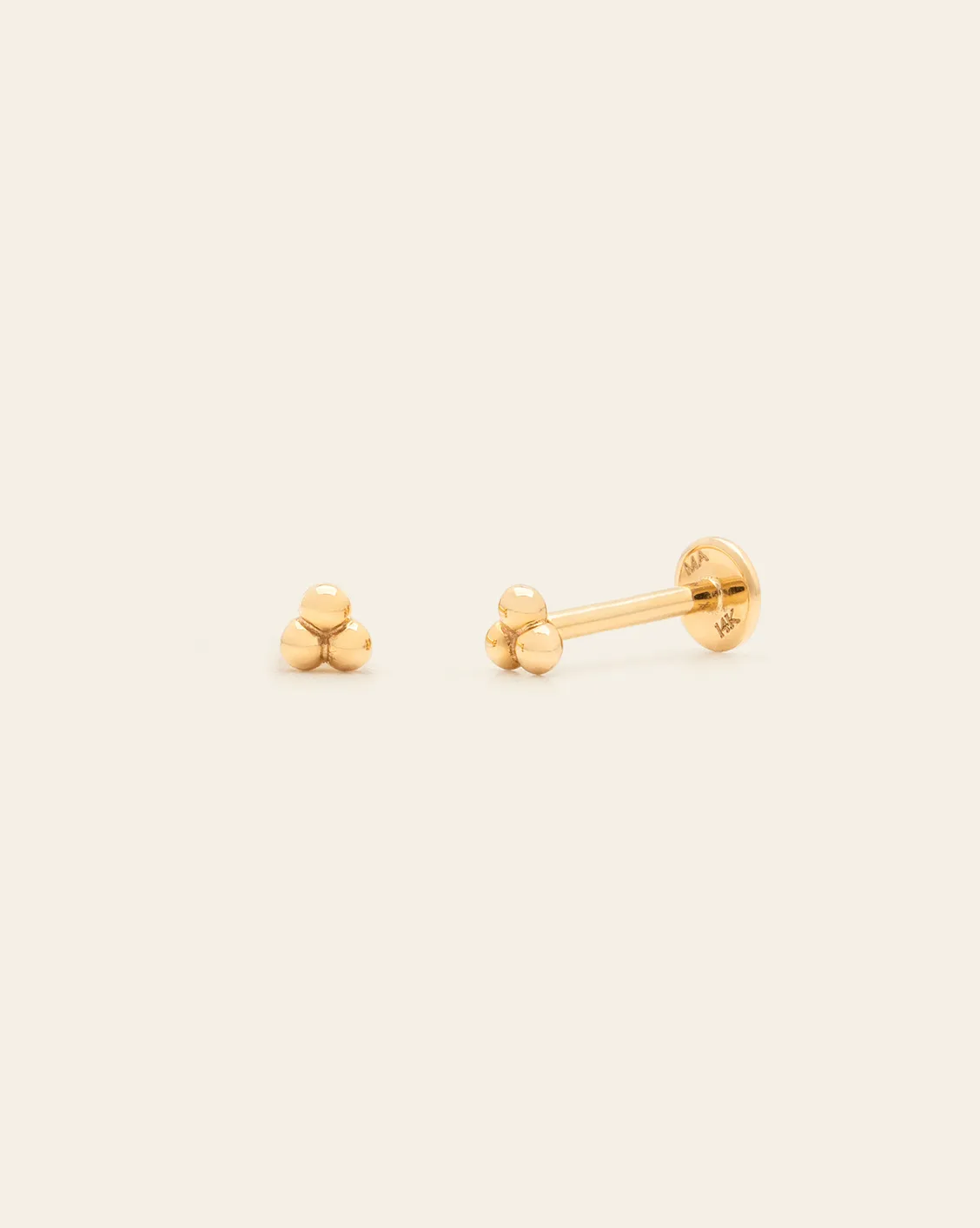 Trinity Stud - 14k Solid Gold