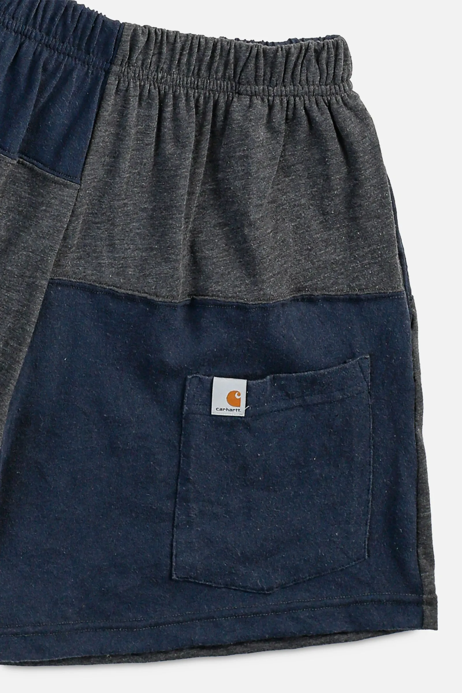 Unisex Rework Carhartt Patchwork Tee Shorts - XS