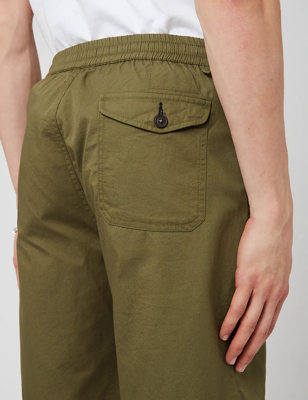 Universal Works Long Track Shorts - Olive Green