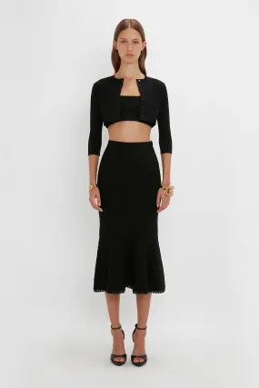 VB Body Cropped Cardigan In Black