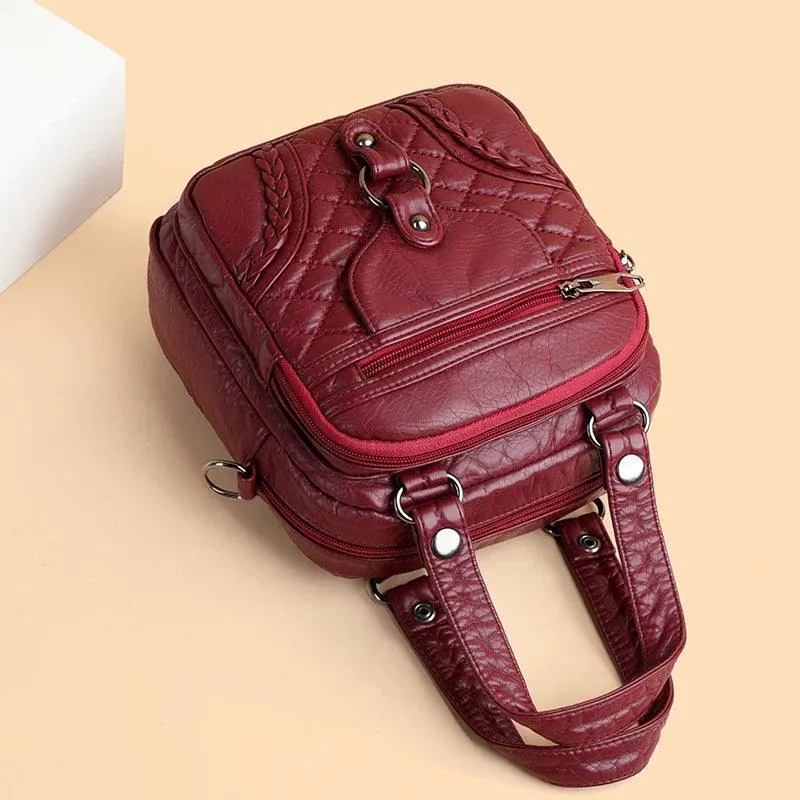 Vintage Soft Leather Small Bag - Cool Backpack RV243