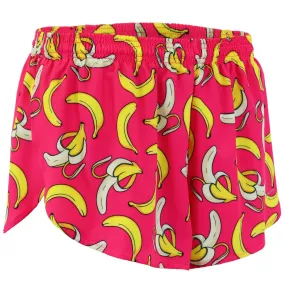 Women's 1" Elite Split Shorts- Gone Bananas