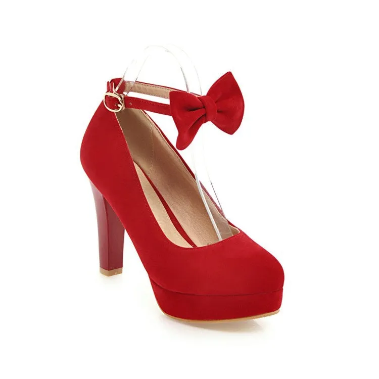 Women'sWomen's Bow Platform Pumps High Heels Shoes