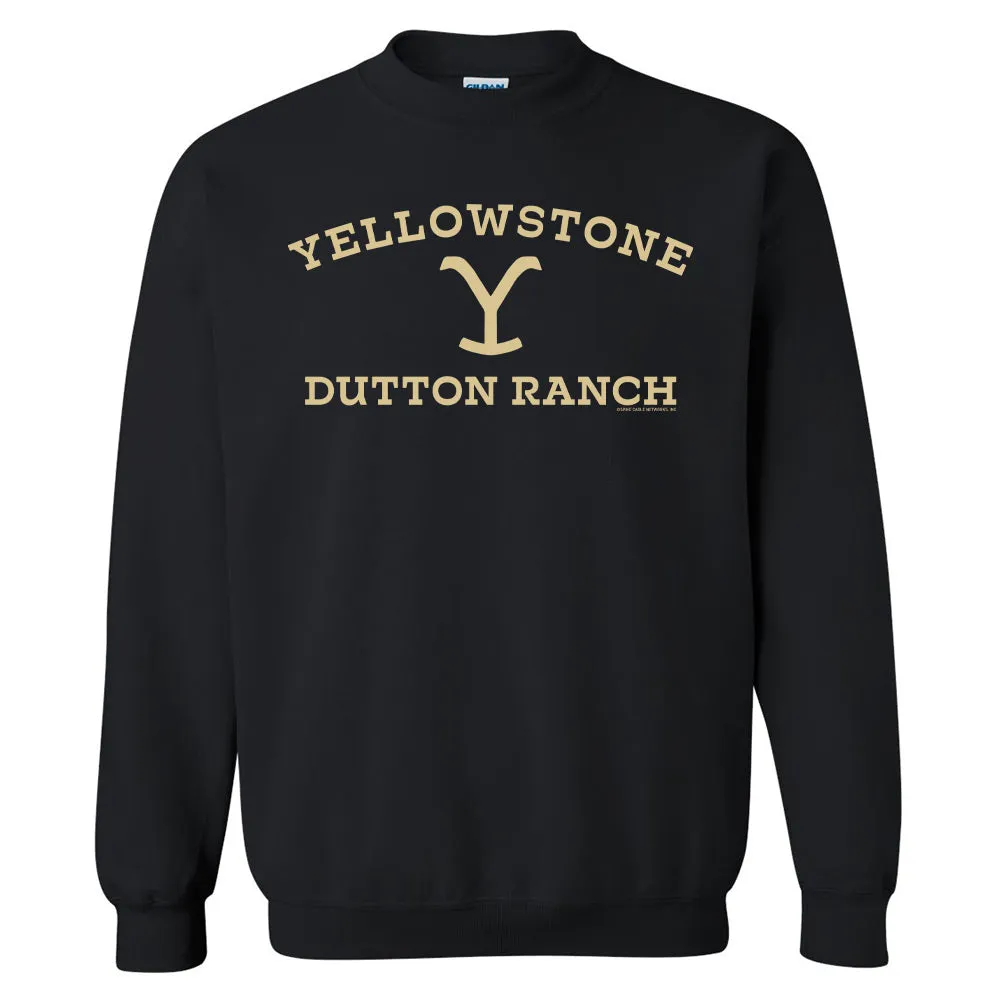 Yellowstone Dutton Ranch Logo Fleece Crewneck Sweatshirt