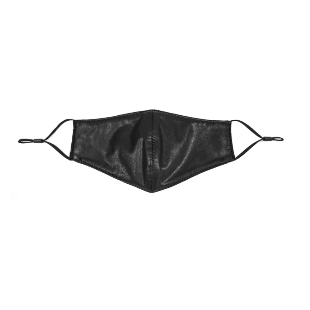 Yuzuki Vegan Leather Face Mask - Black