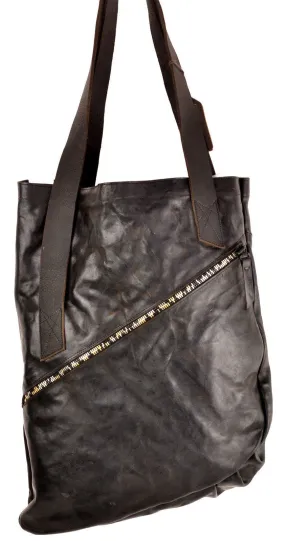 Zip Tote  |  Black Washed Horse